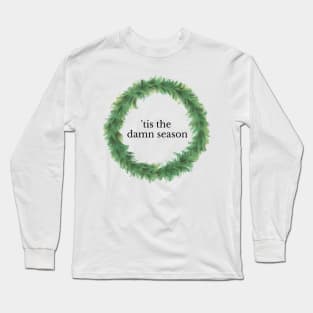 'tis the damn season - taylor swift evermore sticker Long Sleeve T-Shirt